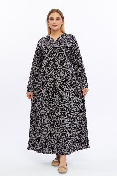 Nehir tekstil Plus Size Winter Mother's Dress