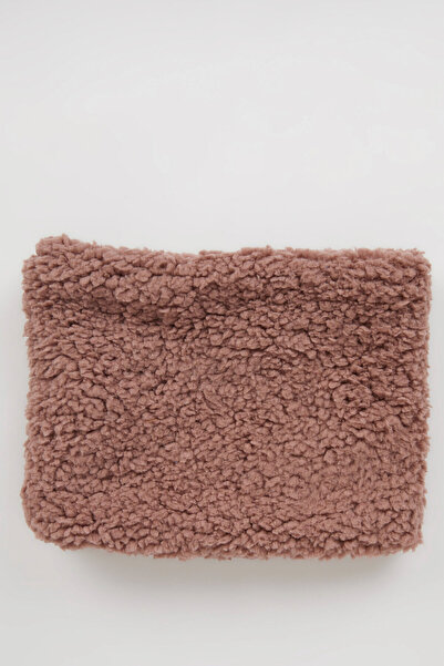 DeFacto Baby Girl Teddy Bear Figured Plush 2-Piece Beanie Neck Collar D1090A524Wn