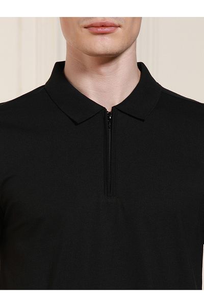 Dennis Lingo By Styli Single Jersey Regular Fit Polo with Half Zip Placket