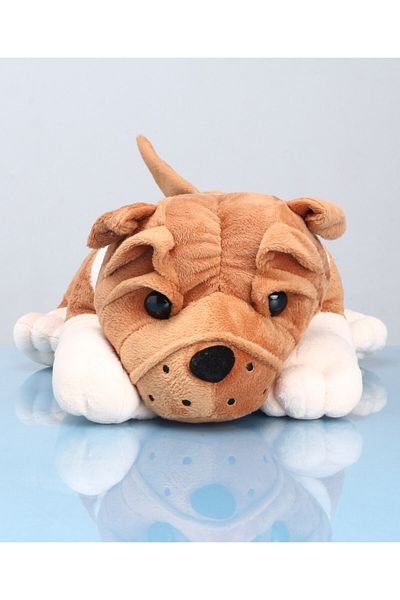 Babyhug Babyhug Plush Bull Dog Soft Toy, Brown 38cm ï¿½ Safe for Kids, Enhances Social & Emotional Growth