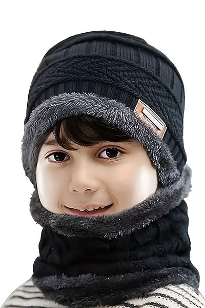 Ticen Warm Plush Covered Knitted Beanie