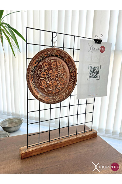 ERSA DEMİR ÇELİK ErsaDecor Ahşap Ayaklı Tel Pano Dekoratif Notluk - 45 x 55