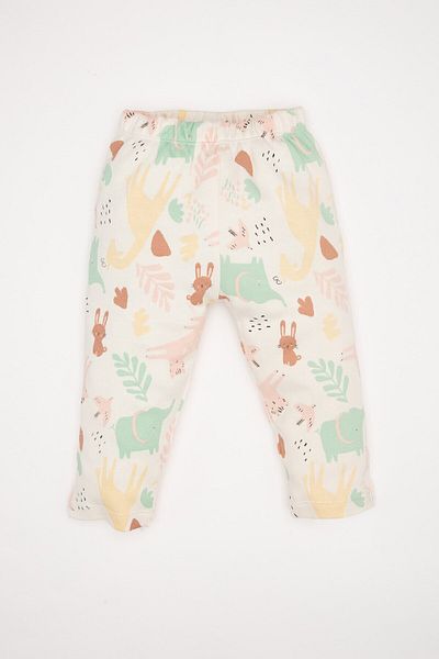 DeFacto Baby-Mädchen-Safari-bedrucktes langärmliges 2-teiliges Pyjama-Set D8289A5NS