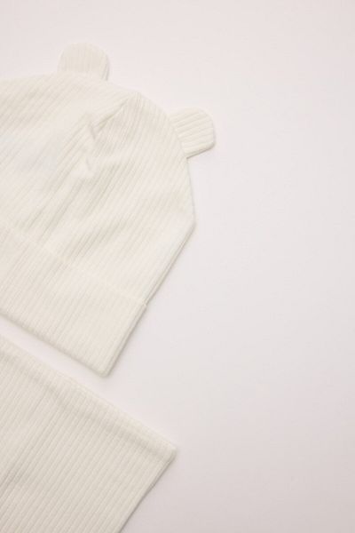 DeFacto 2-teiliges Set aus geripptem Camisole für Babys – Mütze und Halskragen C8174a524wn