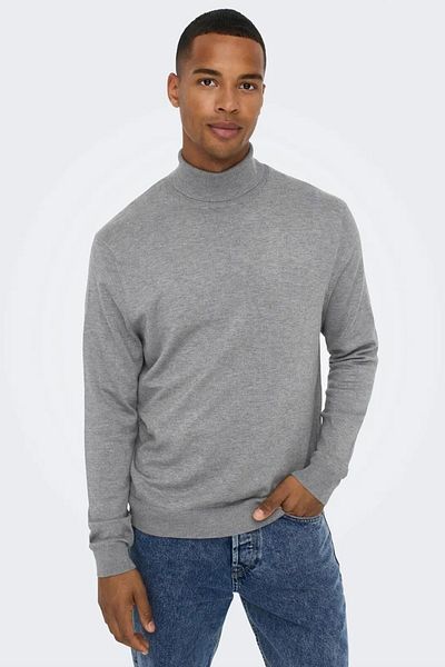 Only & Sons Men's Seasonal High-Rise Gray Sweater - 22020879