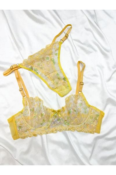 DoDe Flora Floral Underwire Bralet Σετ Love Secret 1016