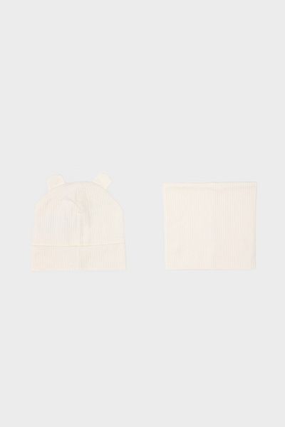 DeFacto 2-teiliges Set aus geripptem Camisole für Babys – Mütze und Halskragen C8174a524wn