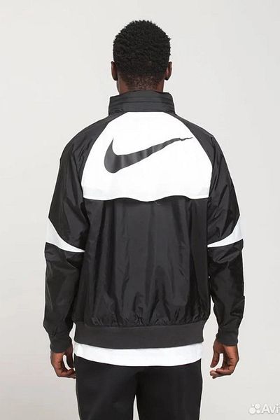 Nike Μαύρο ανδρικό αθλητικό μπουφάν - Windrunner Full Zip με φερμουάρ και κουκούλα