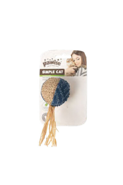 Pawise Sptrns Simple Cat Straw Hat Cat (144032) Toy Ball