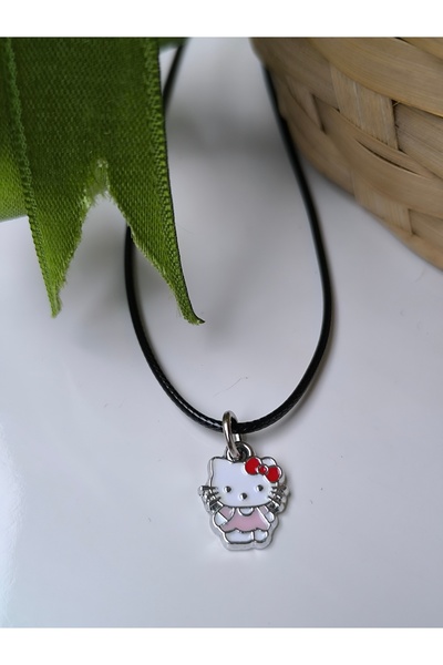 Esey Dizayn Hello Kitty Kolye - MİNİ BOYUTTA - Ayarlanabilir İp Modelli