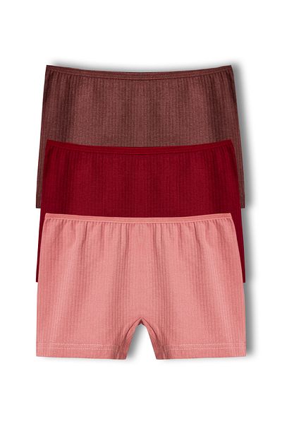 HNX Γυναικεία εσώρουχα Boxer με βαμβακερά κορδόνια 3 συσκευασιών
