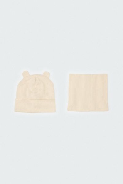 DeFacto Geripptes Camisole-Mütze-Halsband für Babys, 2-teiliges Set C8548a524wn