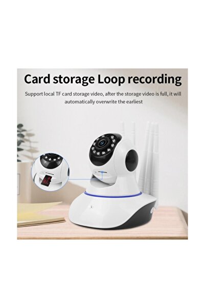 Mmctech Cmr 5 Kablosuz Wifi Ip Kamera 5 Antenli 1080p Full Hd 3 Mp Hareketli Kamera Gece Görüşlü Beyaz