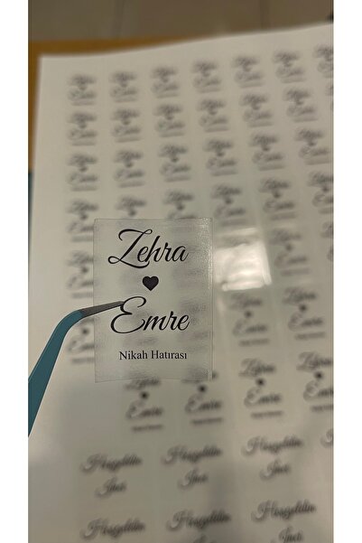 arl etiket tasarım dijital baskı merkezi Şeffaf Nikah, Nişan Hatırası Kolonya...