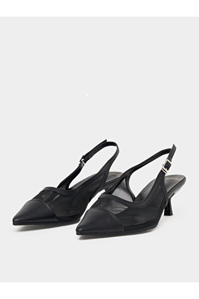 Styli Mesh Insert Slingback Pumps
