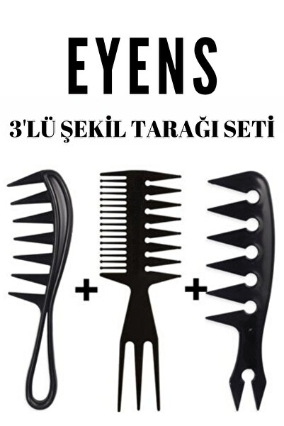 EYENS 3'lü Wax Şekil Tarağı Seti