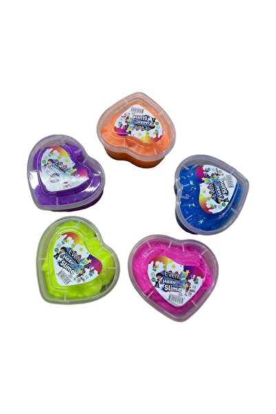 EVENT Slime 5 Renk 5 Adet Fosforlu Kalpli Hazır Sılaym Slaym