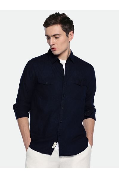 Dennis Lingo By Styli Regular Fit Casual Shirt with Flap Pockets