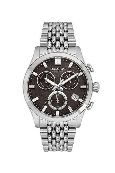 Quantum Adg1165.380 All Functions Active 10 Atm Water Resistant Steel Cord Metalic Color Male