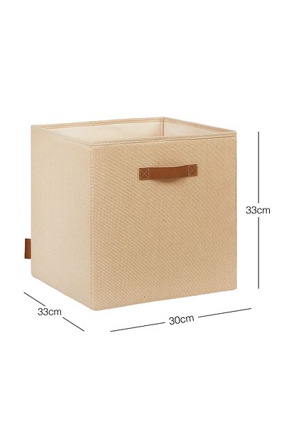 Ocean Home Textile Jute Linen Fabric under Cabinet Laundry Toy Organizer Folding Storage Box Organizer 33X30X33