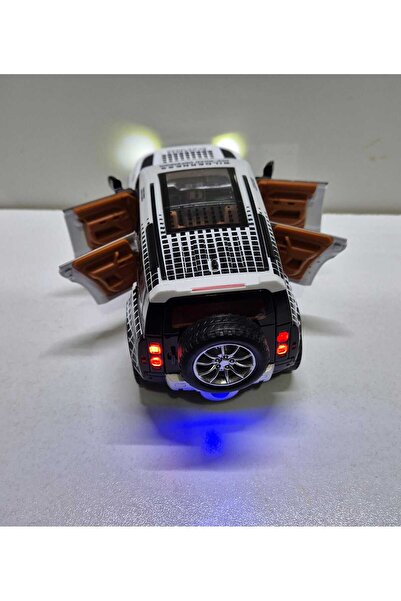 Hepsilazım Diecast Model Araç Metal Oyuncak Araba Land Rover Jip Defender Modifiyeli Koleksiyon Jeep 20 Cm Suv