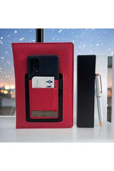 Eren Ofis Kişiye Özel Telofon Bölmeli Tarihsiz Ajanda & Tükenmez Kalem Kutulu...