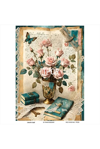 LİNEART PİRİNÇ DEKOPAJ KAĞIDI TPO9 29x42cm
