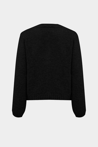 Açelya Okcu Premium Crew Neck Wool Blended Women's Knitwear Cardigan