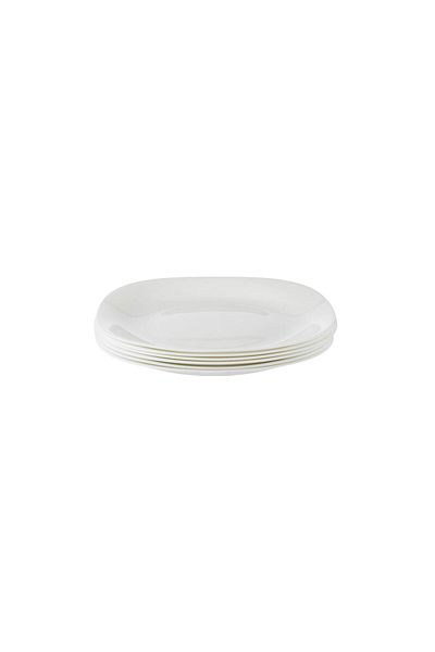 Dania Arcopal Flat Plate 6 Pieces Plain White 26 cm
