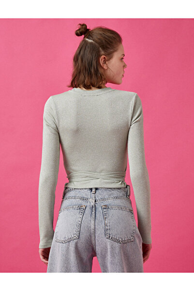 Koton Μπλουζάκι με μακρυμάνικη μέση με λαιμόκοψη