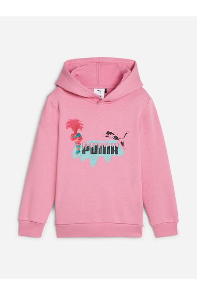 Puma Trolls Graphic Print Hoodie with Long Sleeves