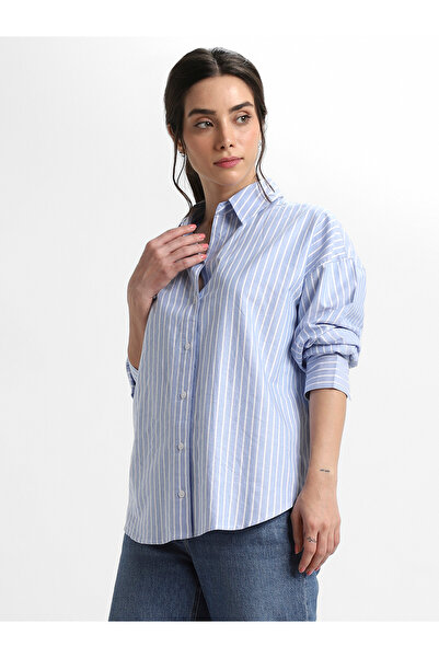 Dennis Lingo By Styli Striped Oversized Longline Shirt