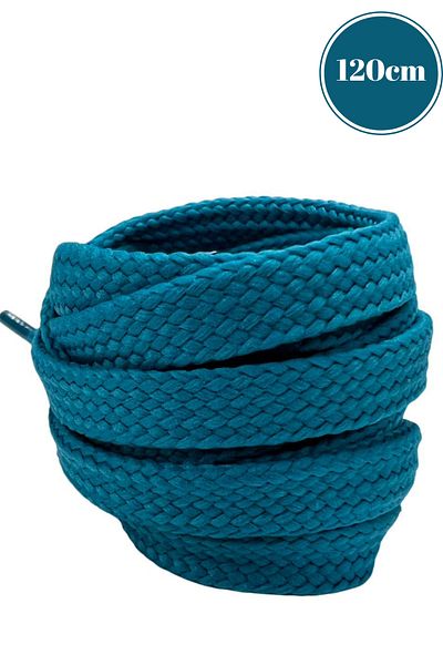 Mag Shoes Care Turquoise Flat Plain Sports Shoelaces. 120cm