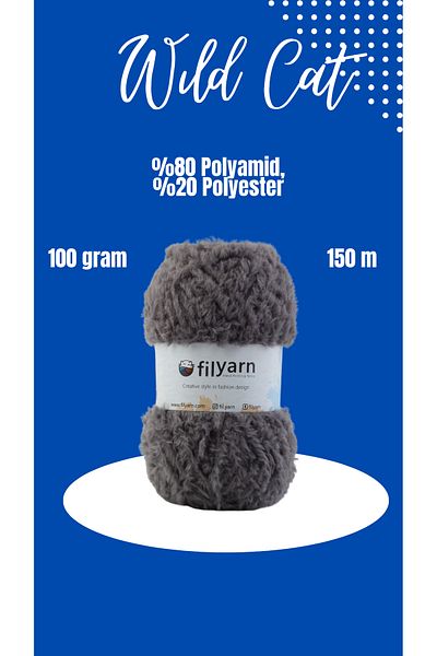 Filyarn Wildcat Set of 4 - Bearded Knitting Rope for Baby and Cat, Feather Rope, Soft Fur Rope Craft Supplies