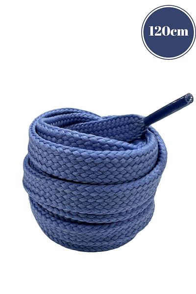 Mag Shoes Care Light Blue Flat Plain Sports Shoelaces. 120cm. 1 Pair. 2 Pieces.