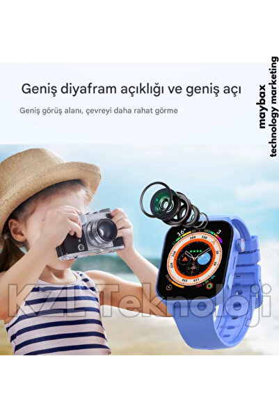 Maybax Sim Kartlı Akıllı Çocuk  Saati Romix  4G Konum Ortam Dinleme Arama Sesli Mesaj Görüntülü Görüşme
