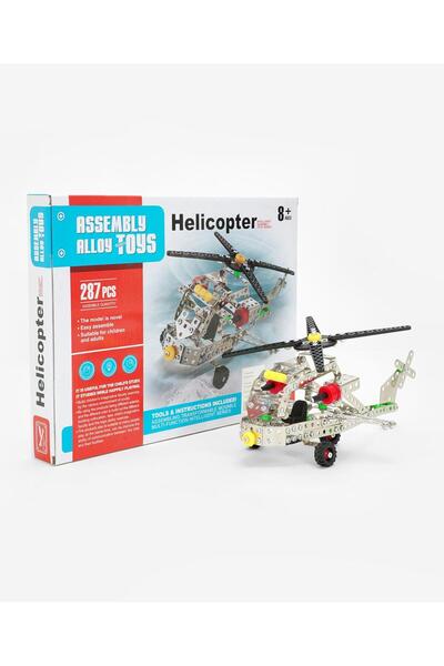 Fab N Funky مجموعة صنع نموذج طائرة هليكوبتر من سبائك معدنية - 290 قطعة