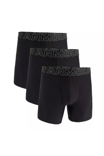 Under Armour Men's Elastic Waist Cotton Slim Fit Black Boxers 1383878 -001