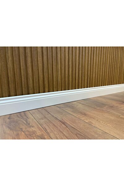 balkanlarparke YALI SERİSİ 10 CM B MODEL LAKE SATEN BEYAZ PVC SÜPÜRGELİK (10CMx15MMx2.50M)