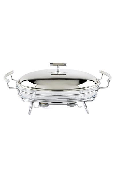 Mikasa Moor Perle Steel Covered Oval Heater Service 46X25X21Cm