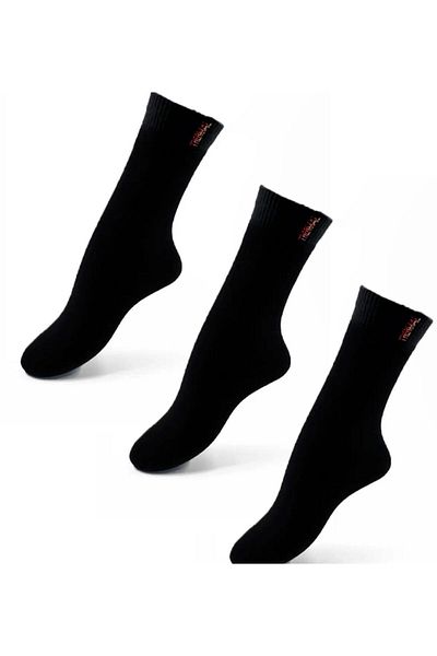 DAYCO Thermal Premium - Set of 3 Seamless Black Socks