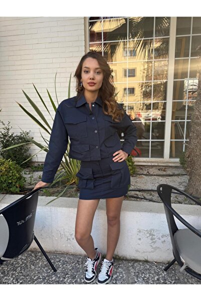 Tuğba Lacivert Kargo Cepli İkili Takım