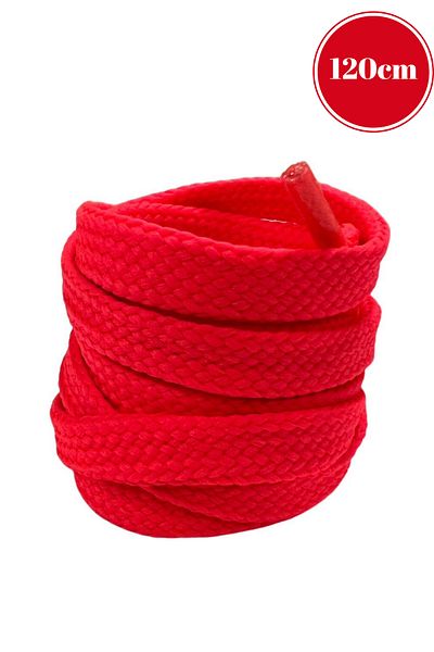 Mag Shoes Care Red Flat Plain Sports Shoelaces. 120cm. 1 Pair. 2 Pieces.