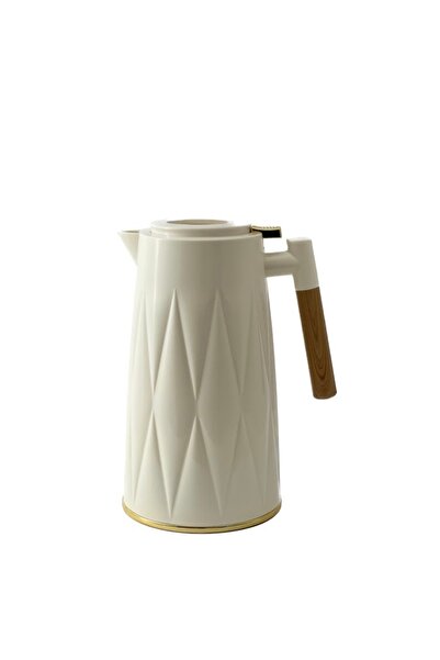 AVCI HOME MAKER TEA AND COFFEE FLASK 1.3 LITRE - WHITE AND GOLD