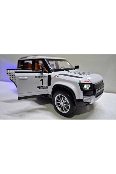 Hepsilazım Diecast Model Araç Metal Oyuncak Araba Land Rover Jip Defender Modifiyeli Koleksiyon Jeep 20 Cm Suv