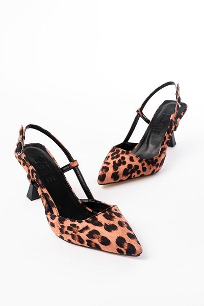 serkanseyyid St-002 Leopard Daily 7 cm Heeled Shoes