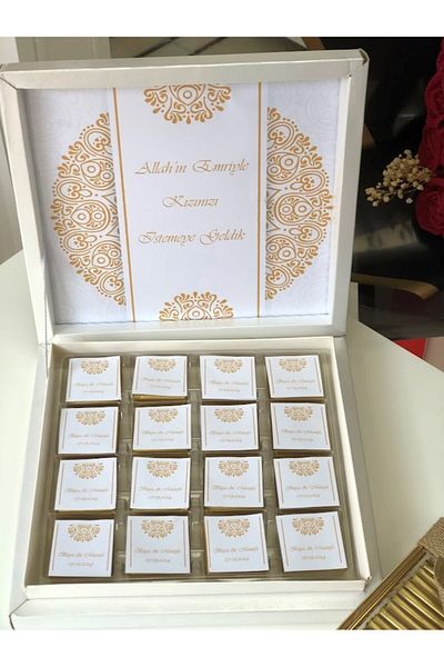 Masalsı Concept 32 Pieces in Cardboard Box - Girl Promise Chocolate Promise, Engagement and Wedding Engagement