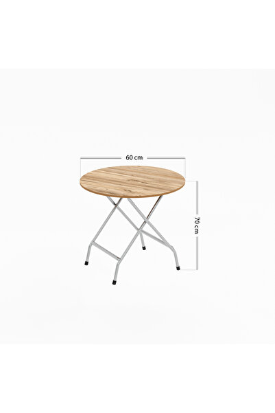 Güzelkan Mutfak Masa Yemek Katlanır Bahçe Masası Yuvarlak