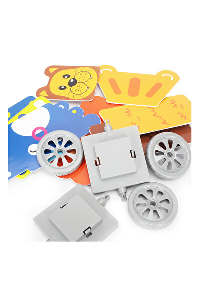 Fab N Funky Magnetic Animal Toy Set - 60pc Creative Building Blocks for Kids 3+