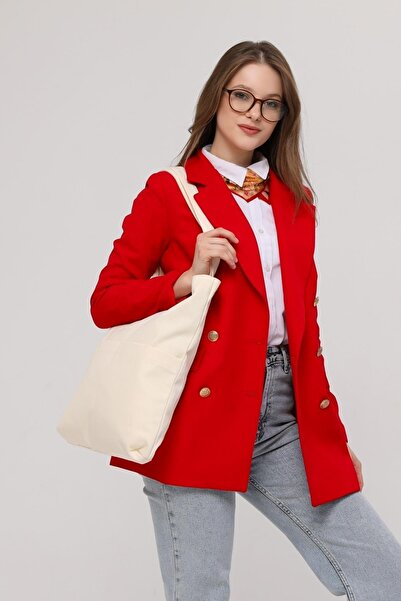 Bagg 3 Cepli Ekru Gabardin Çanta